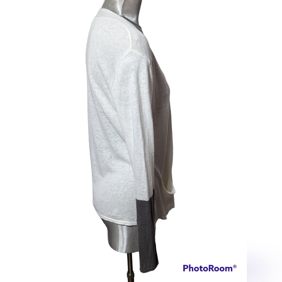 Horny Toad Cream Gray Open Front Cardigan Size Small - Picture 5 of 7